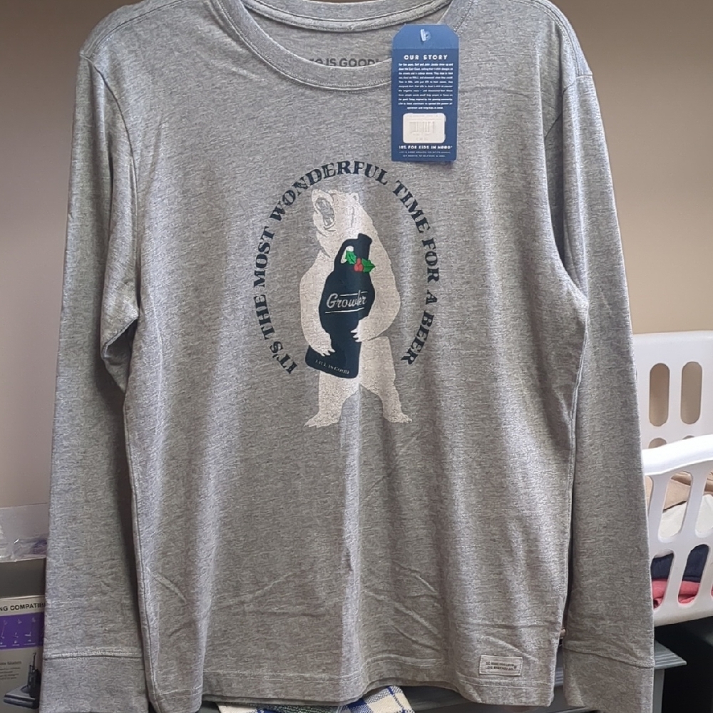 Life Is Good Heather Gray Graphic Tee